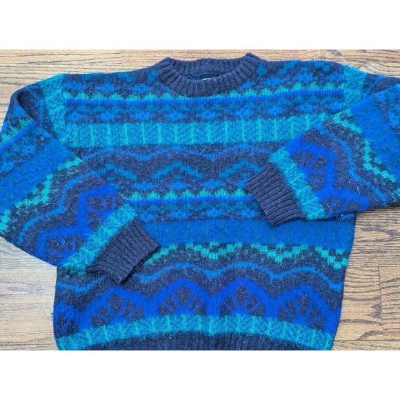 Icewear Women Sz S Geometric Nordic Wool Sweater Fisherman Iceland Made Fairisle - Picture 3 of 7